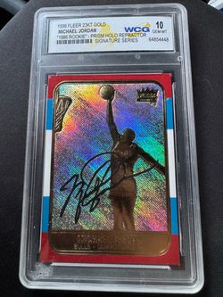 Michael Jordan 1998 Fleer 23KT Gold Rookie Card WCG 10