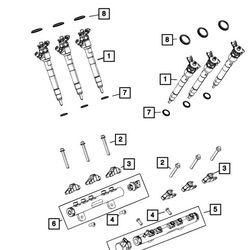 (6) Mopar Injector Set 3.0 Eco Deisel 