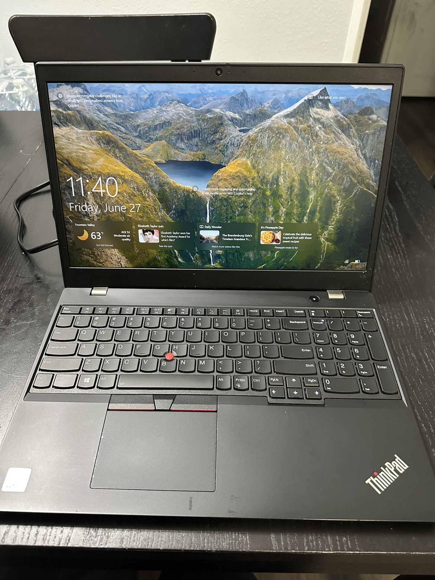 Lenovo 15.6" ThinkPad L15 Gen 1 Laptop Intel I7 10510U, 24GB DDR4 RAM, 500GB SSD, Full HD, Webcam
