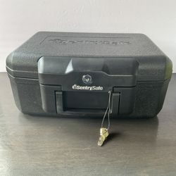 SentrySafe Fireproof Box with Key Lock & Carry Handle #1200 - Small Chest Vault