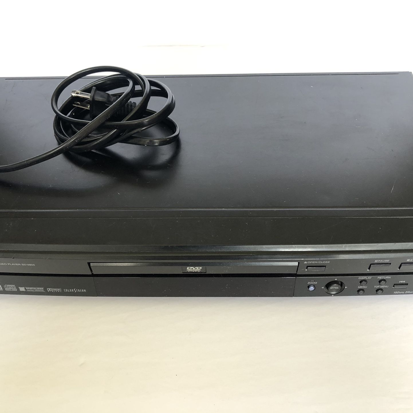 Toshiba SD-2800 DVD Player 192kHz 24bit Audio DAC No Remote Control Works Tested