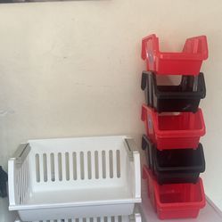 Stackable Bins  And 6 Cube organizer Rack