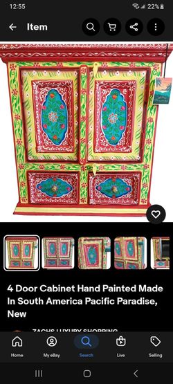 Handcrafted home decor cabinet