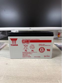 YUASA   NP7-12   12V, 7.0 Ah  Value Regulated Lead-Acid Battery