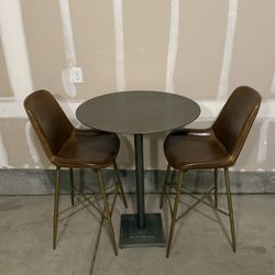 Living Spaces Table + World Market High Chairs