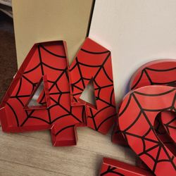 Spider-Man Decorative Numbers – 2x “4” & 3x “2”