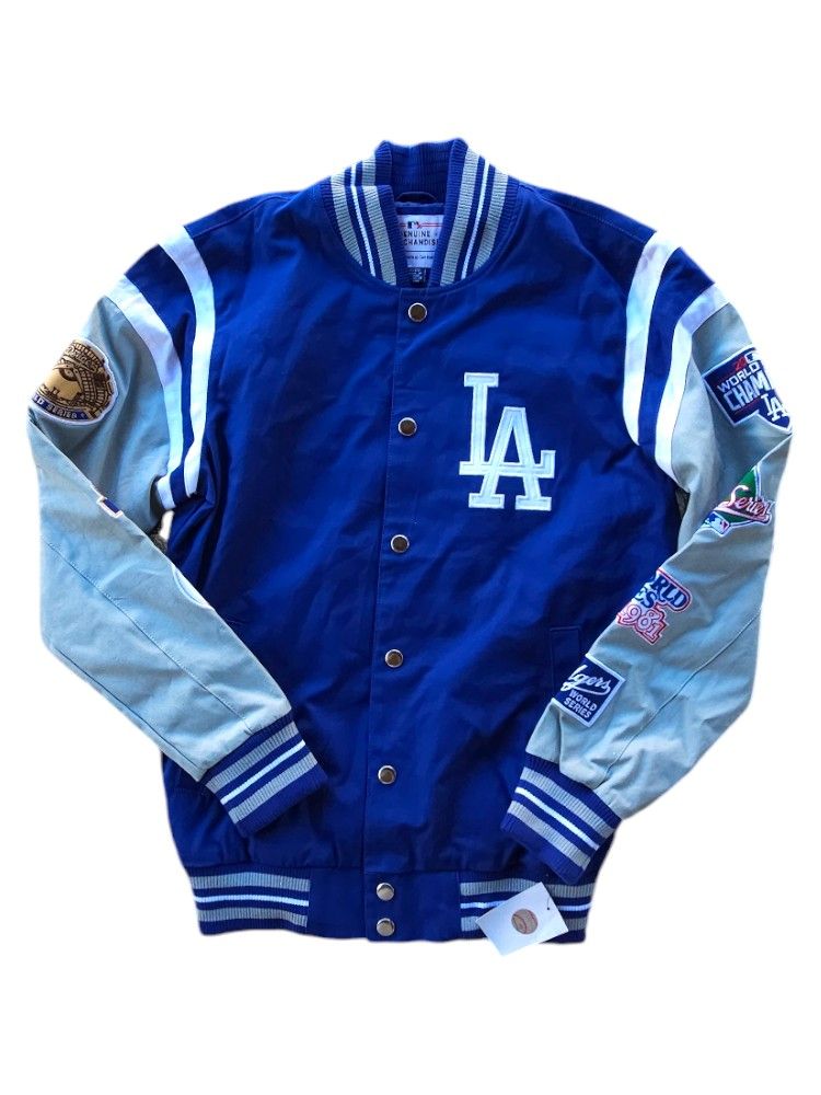 Los Angeles Dodgers 7X World Series Champions Varsity Jacket Coat Size Small New