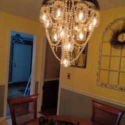 Handmade Mason Jar Chandelier