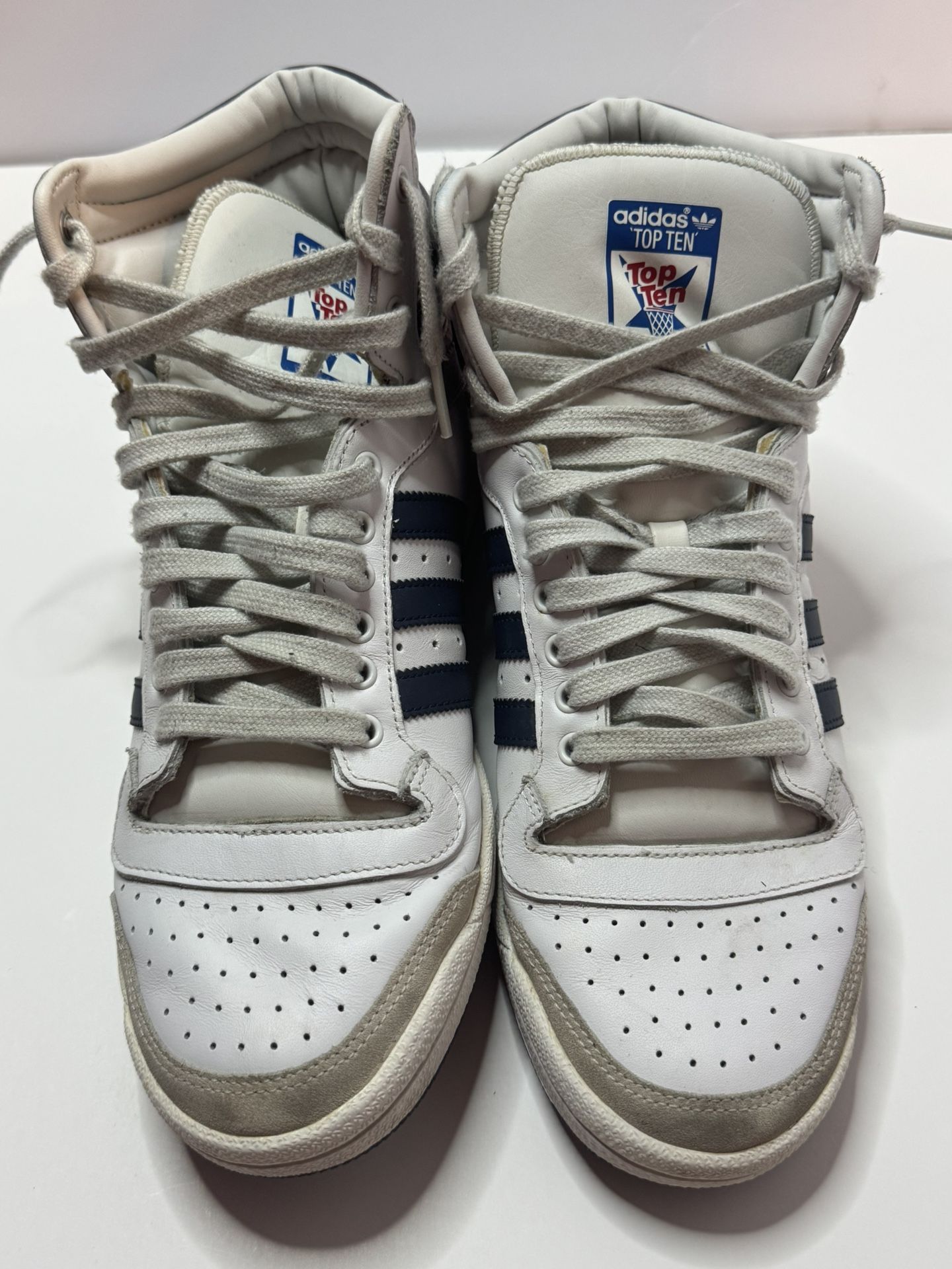 Adidas Top Ten White, Red And Navy Sneakers Size 10