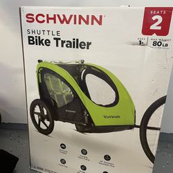 Schwinn Shuttle Foldable Bike Trailer, 2 Seats, Kid