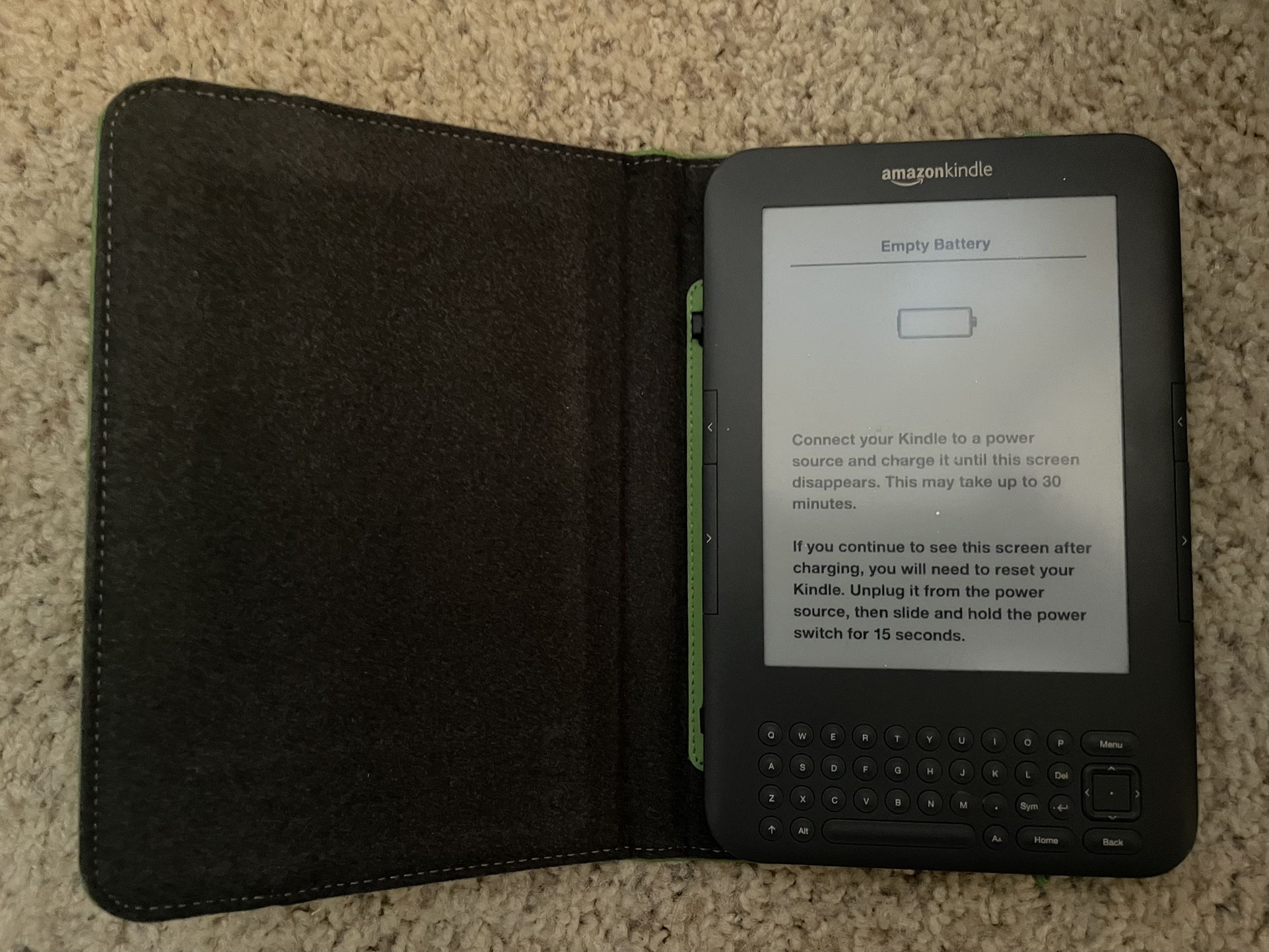 Kindle With Case - Not Sure What Gen - Charger Not Included