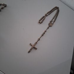 Sterling  Silver Beads Rosary Cross