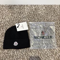 Black Moncler Beanie 