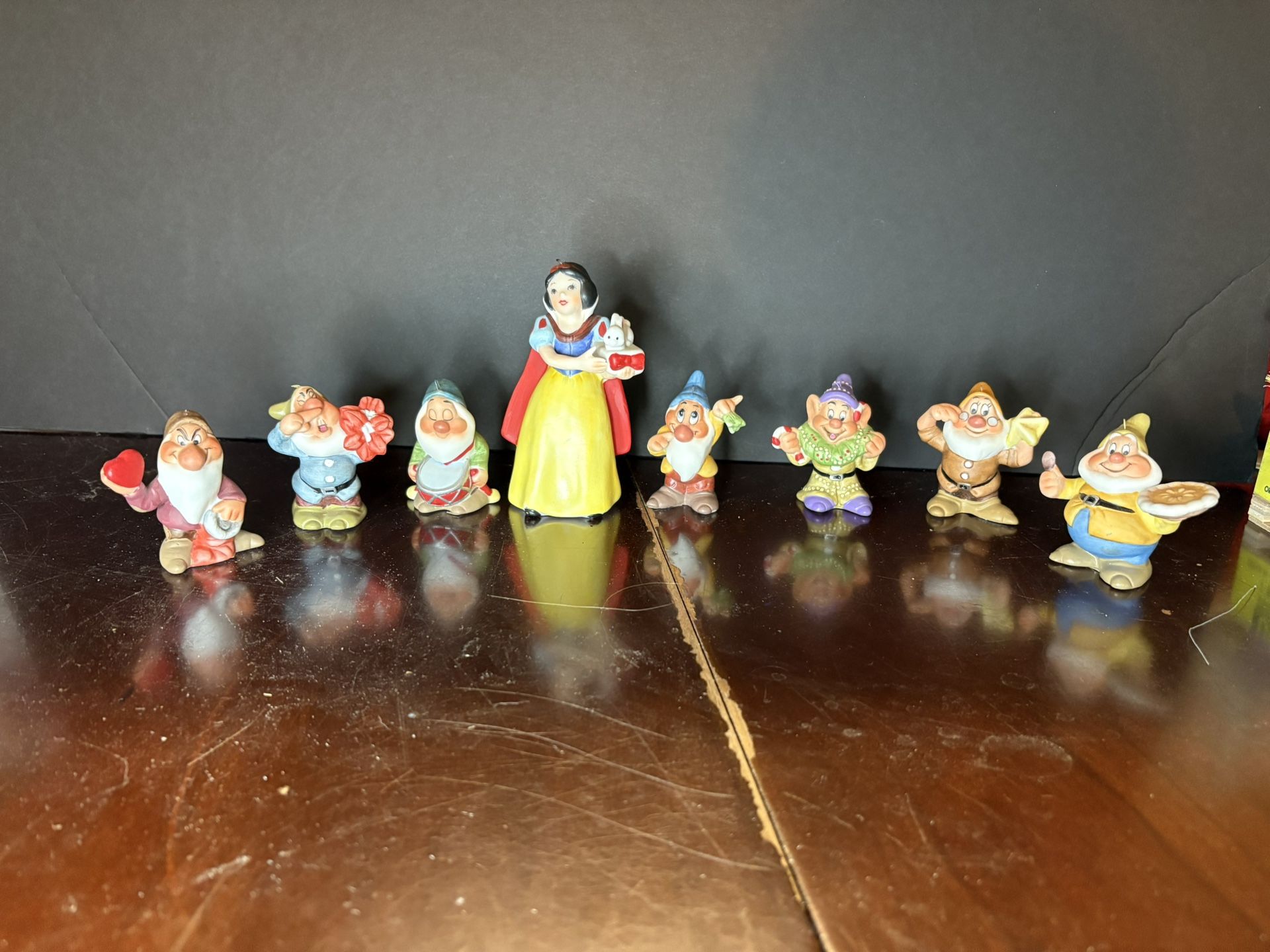 Disney Snow White and Seven Dwarfs Figurines Schimd Walt Disney Co Ceramic