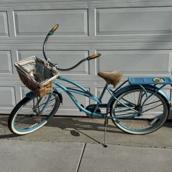 Beach Cruiser Bike w/ Basket – Surf Betty – Super Comfortable