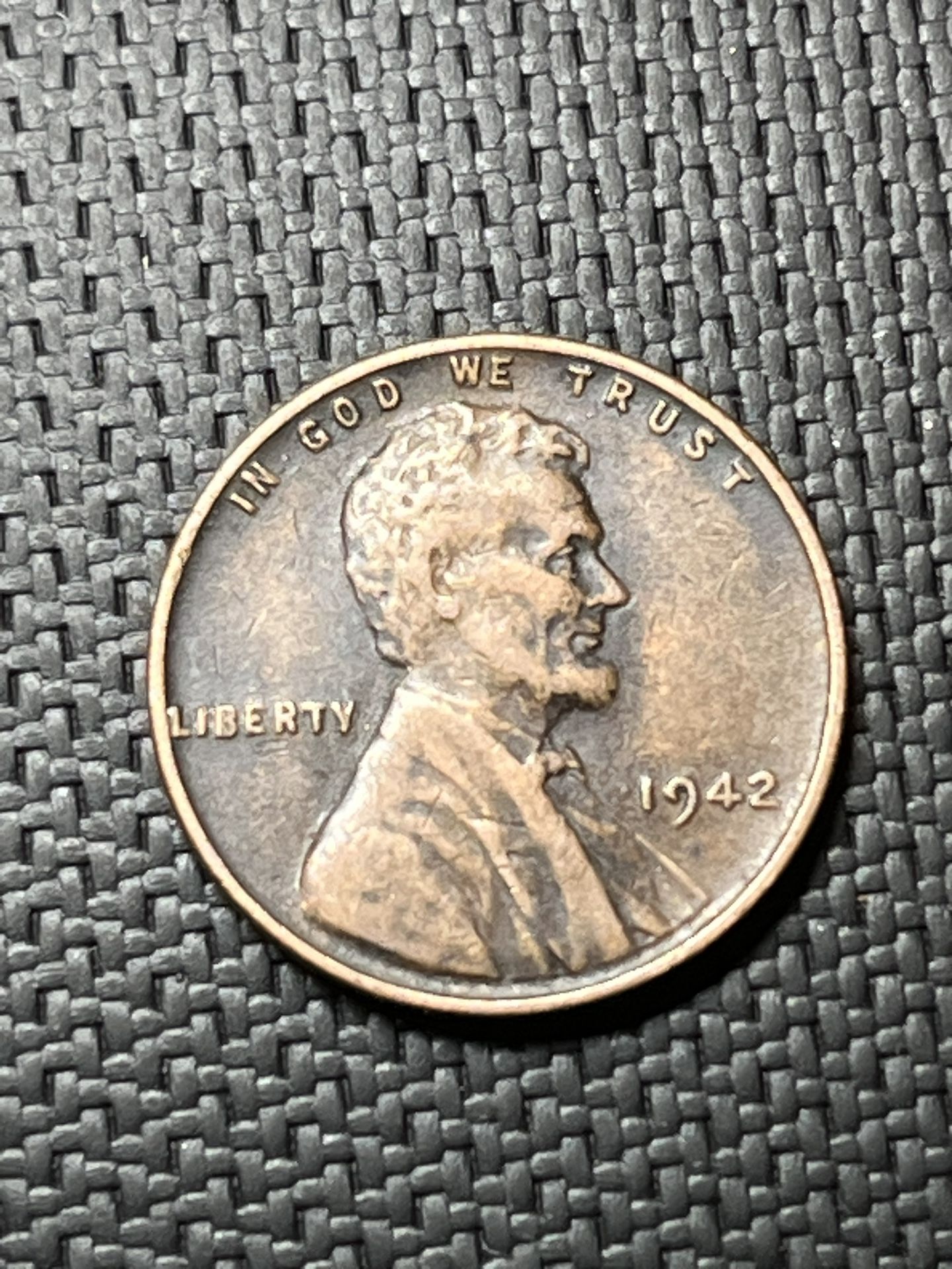 1942 Lincoln Wheat Cent Penny Coin