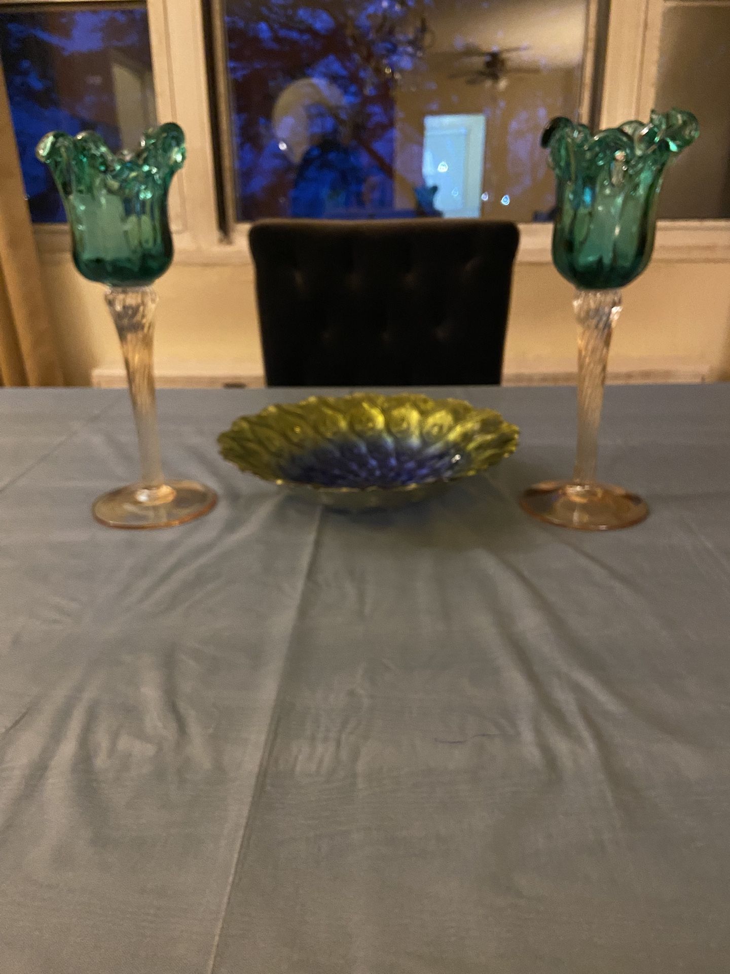 Candle Holders And Dish 