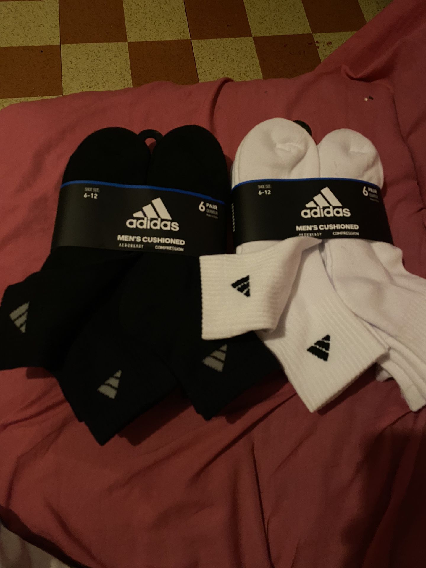 Adidas Compression Socks 12 PAIRS total Size 6-12M