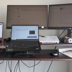 Stand Up Desk (Adjustable), Desk Mat, High Chair