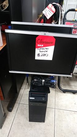 Desktop computer bundle with 2 monitors