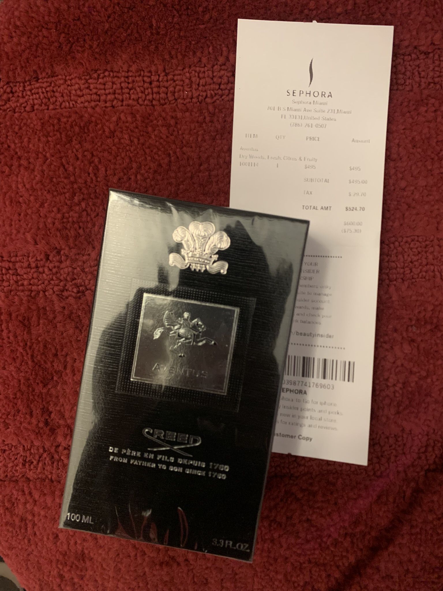 **SEND OFFERS** Creed Aventus