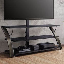 Whalen Payton 3-in-1 Flat Panel TV Stand for TVs up to 65", Multiple Finishes Available Charcoal - 54"L x 21"W x 23-55.5"H