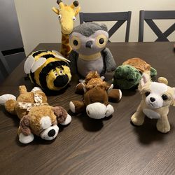 Seven Animal Plushes