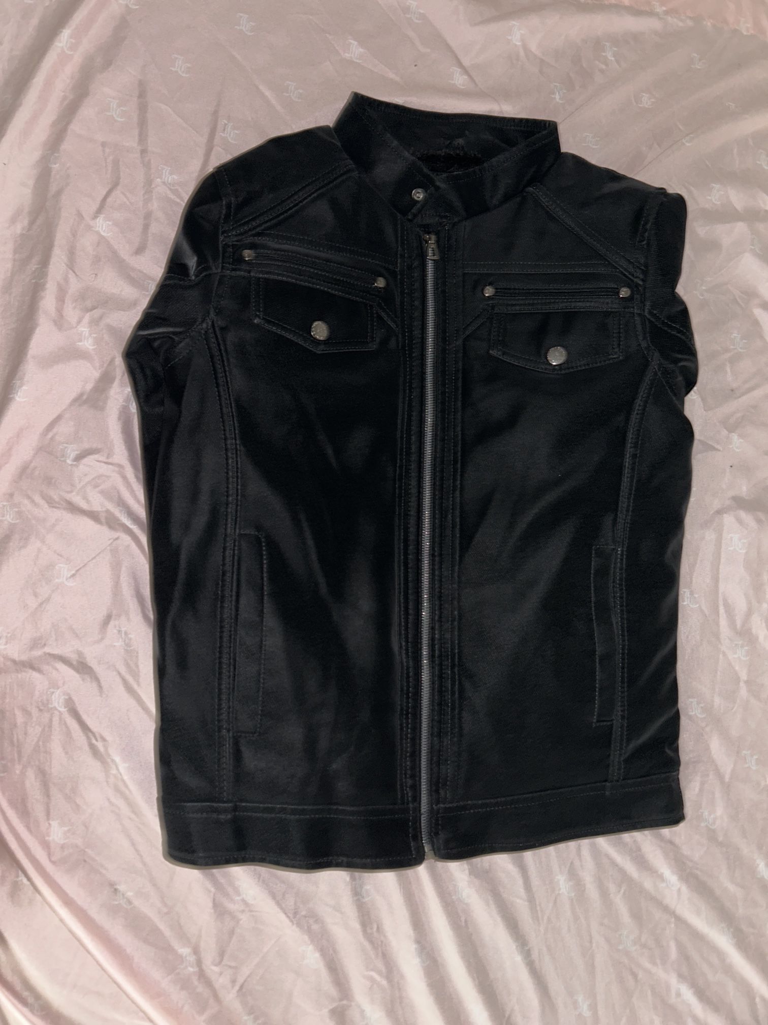 faux leather jacket