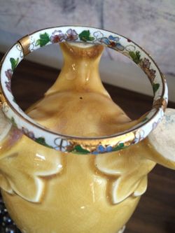 VINTAGE Ceramic bangle clasp bracelet