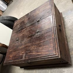 Antique Trunk, Opens Up On Both Sides