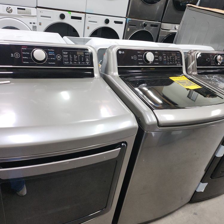 LG Set  Top Load Washer And Dryer Smart New Silver 