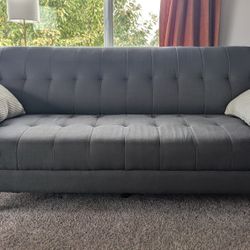 Midcentury Charcoal Gray Sofa