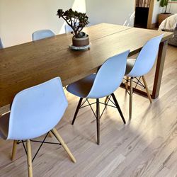 7 pieces IKEA MÖRBYLÅNGA dining table and 6 chairs