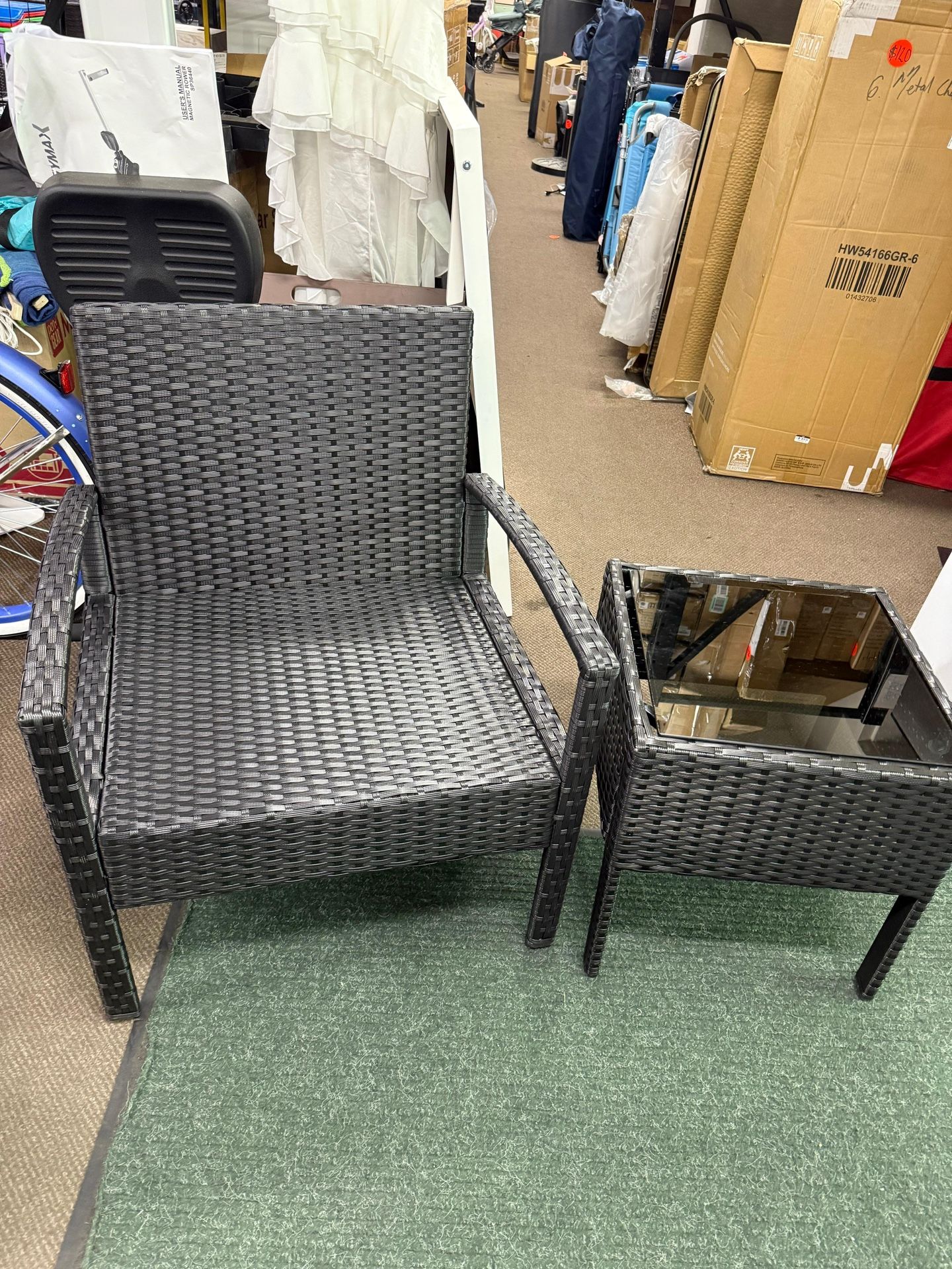 Patio chair and table