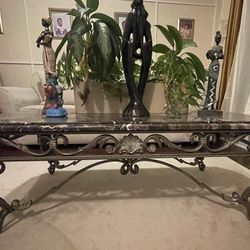 Elegant Granite Top Coffee Table – Excellent Condition