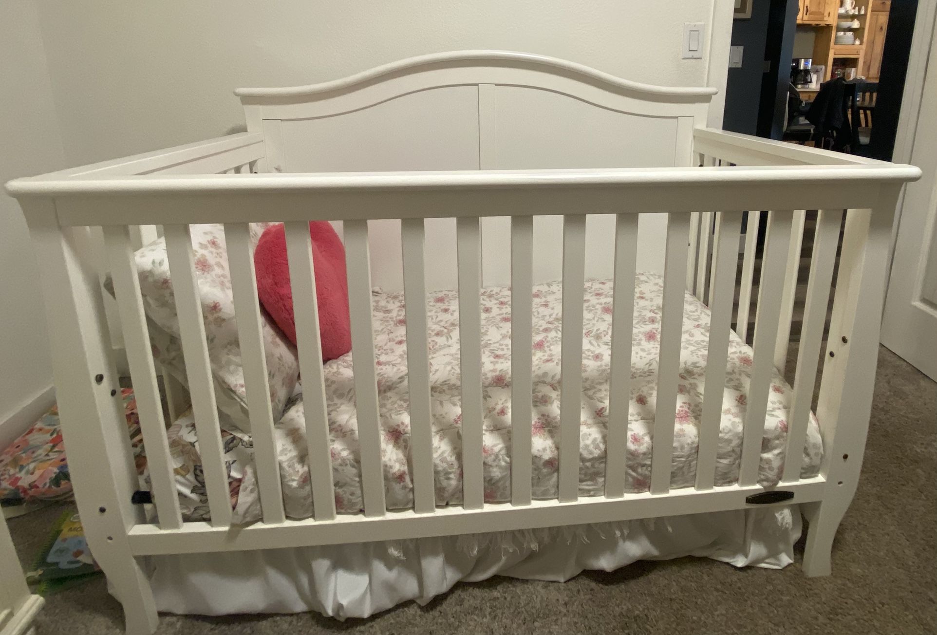 White 4-in-1 Convertible Crib