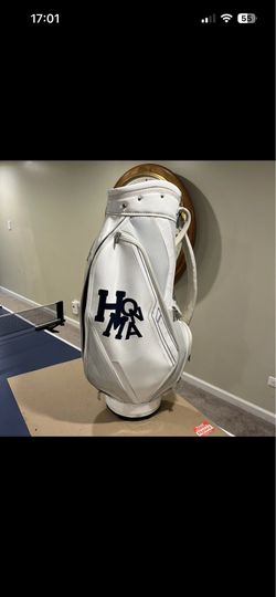 HONMA Caddy Bag Cart Style 5-Way White And Navy / Pre-owned With Broken Zipper