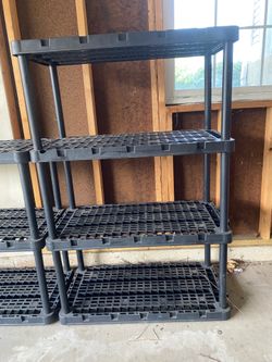 black  ventilated shelving