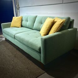 Turquoise Mid Century Modern Sofa