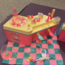 Vintage Barbie Ice Cream Shop And Furniture