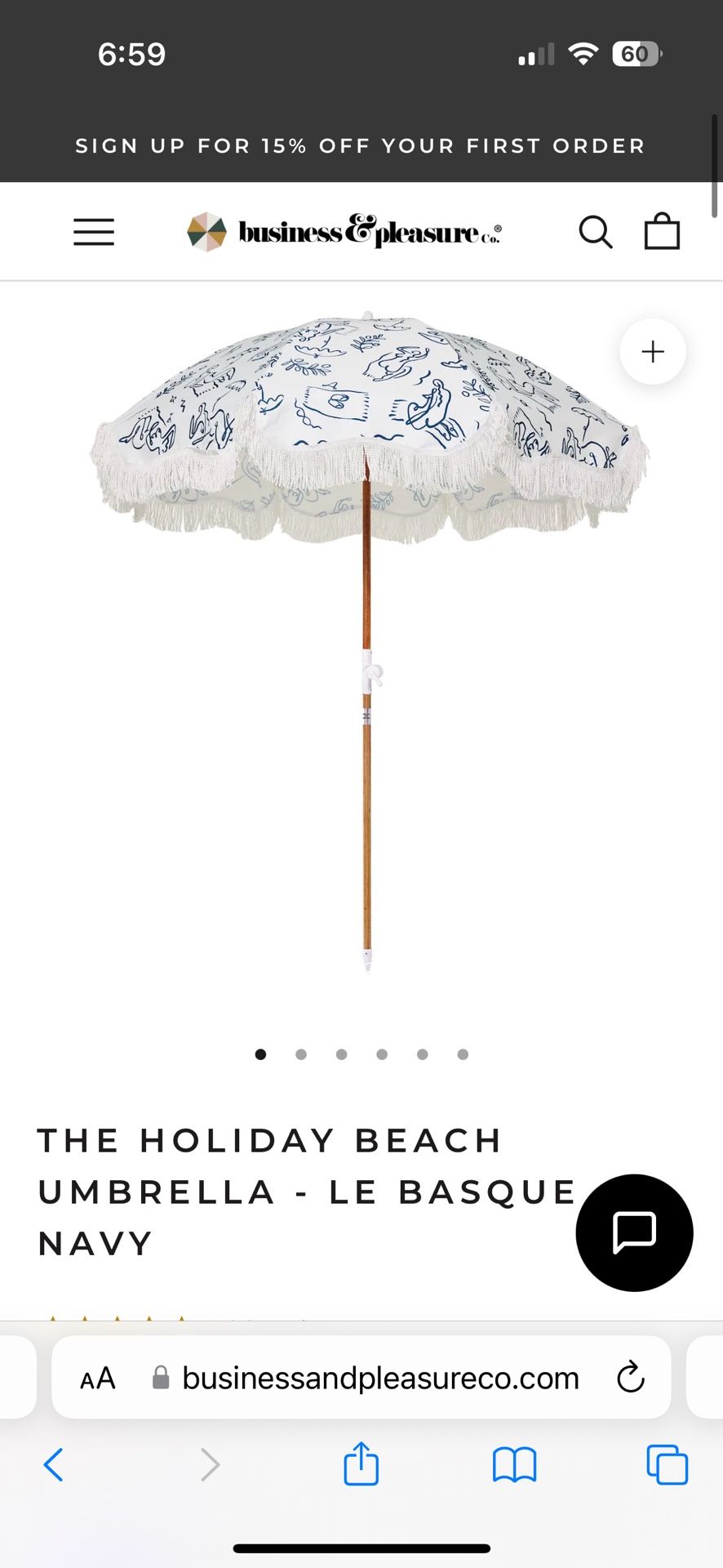 Business & Pleasure Beach Umbrella
