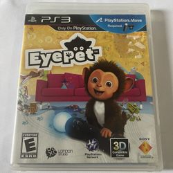 Eyepet  DISC Sony PlayStation 3 PS3 Complete with Manual Interactive Eye Pet 