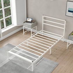 White metal bed frame - Twin size