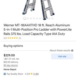 Werner Multi Position Ladder 18ft