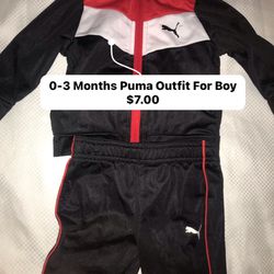 0-3 Months Boy puma Outfit