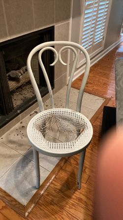 Wicker chair with hole