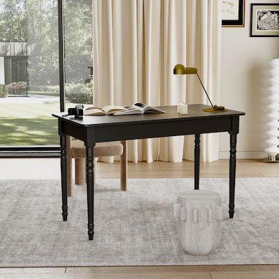 FUFU&GAGA 47.2-in Black Modern/Contemporary Writing desk