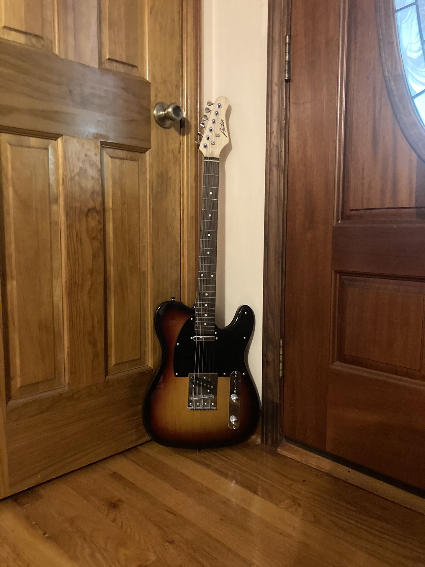 Electric Guitar, Case, & Amp