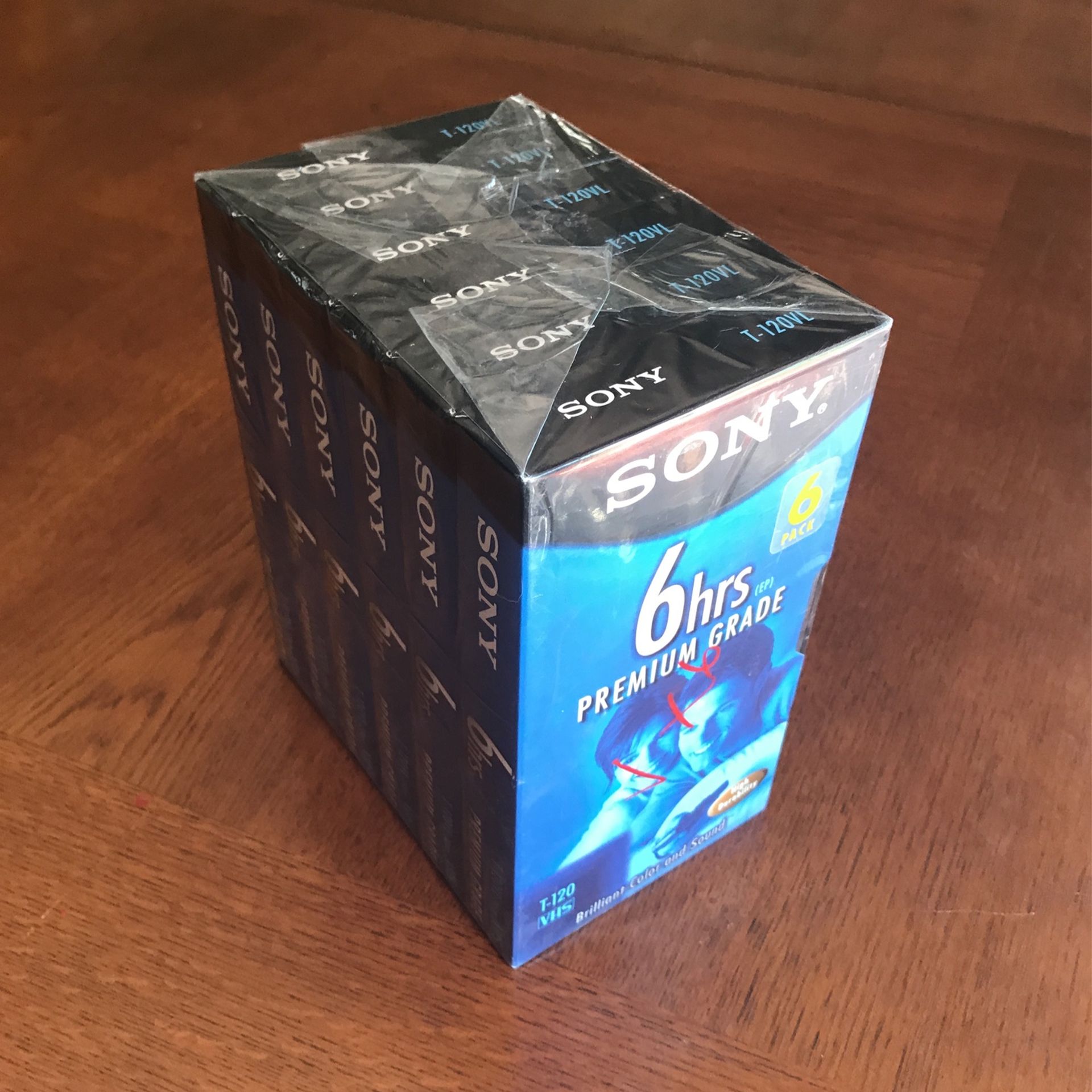 16 Pac6Sony T-120 VHS PREMIUM 6 Hour Blank Tapes New 6 Pack