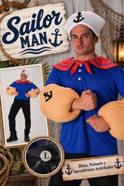 Sailor Man Halloween Costume Set Size L